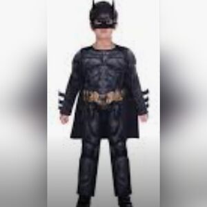 BATMAN DC Deluxe Halloween Superhero Theme Party Cosplay Costume- S (6-7)